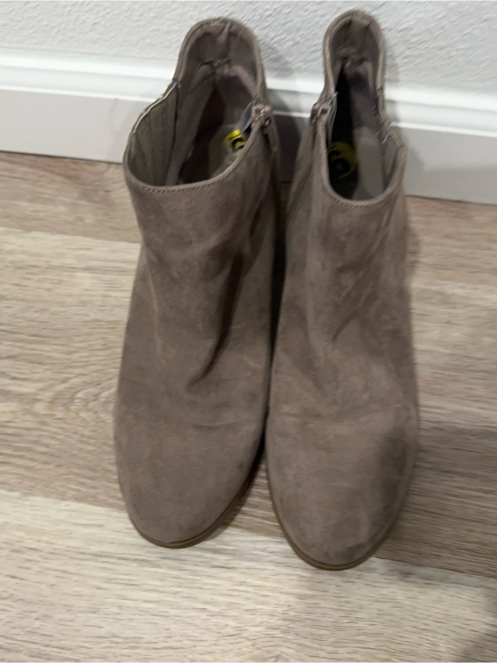 Carlos by Carlos Santana Taupe Suede Ankle Booties